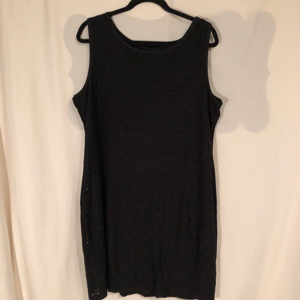 Ronni Nicole Black Knit Eyelet Dress